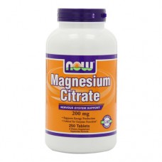 NOW Magnesium Citrate 200 миллиграмм 250 таблеток