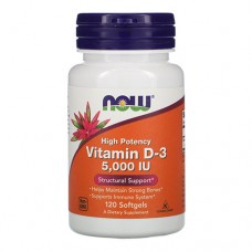 NOW Vitamin D-3 5,000 IU 120 капсул